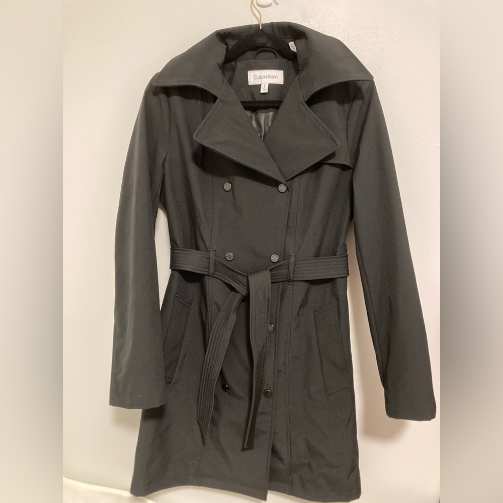 Calvin Klein Women's Black Trench Coat new without tags